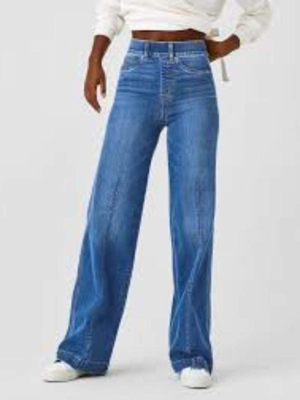 SPANX Seamed Front Wide-leg Jeans - L - NWT